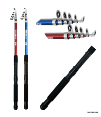 POYRAZ Teleskopik Olta Kamışı 240 Cm 144 gr Balık Olta Kamış Lzfr38-240