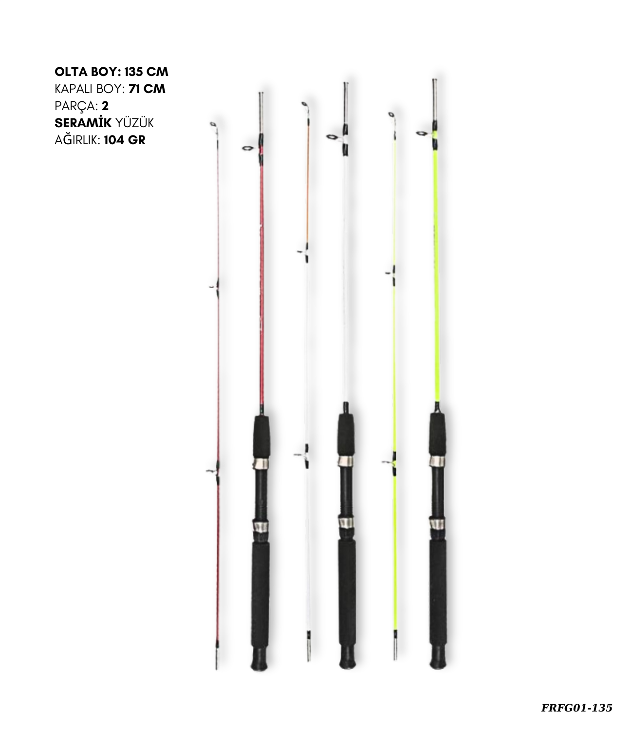 POYRAZ Bot Tekne Olta Kamışı 135 cm 104 Gr FRFG01-135