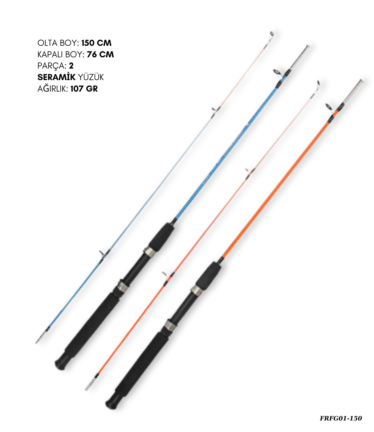 POYRAZ Bot Tekne Olta Kamışı 150 cm 107 Gr FRFG01-150