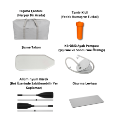 POYRAZ Şişme Bot 2.40m Zodyak Tip Şişme Taban 1.2mm Ekstra Kalın