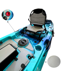 Pedallı Avcı Kanosu Profesyonel Fin Pedal Sistemi Mavi Kano 335x88x34