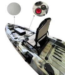 Pedallı Avcı Kanosu Profesyonel Fin Pedal Sistemi Kamuflaj Kano 335x88x34