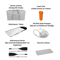 POYRAZ Şişme Bot 2.40m Zodyak Tip Alüminyum Taban 1.2mm Ekstra Kalın