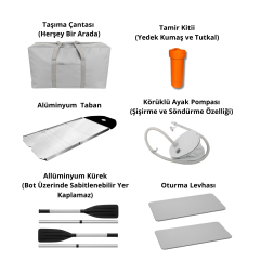 Şişme Bot 3.00m Zodyak Tip Alüminyum Taban Bot 1.2mm Ekstra Kalın