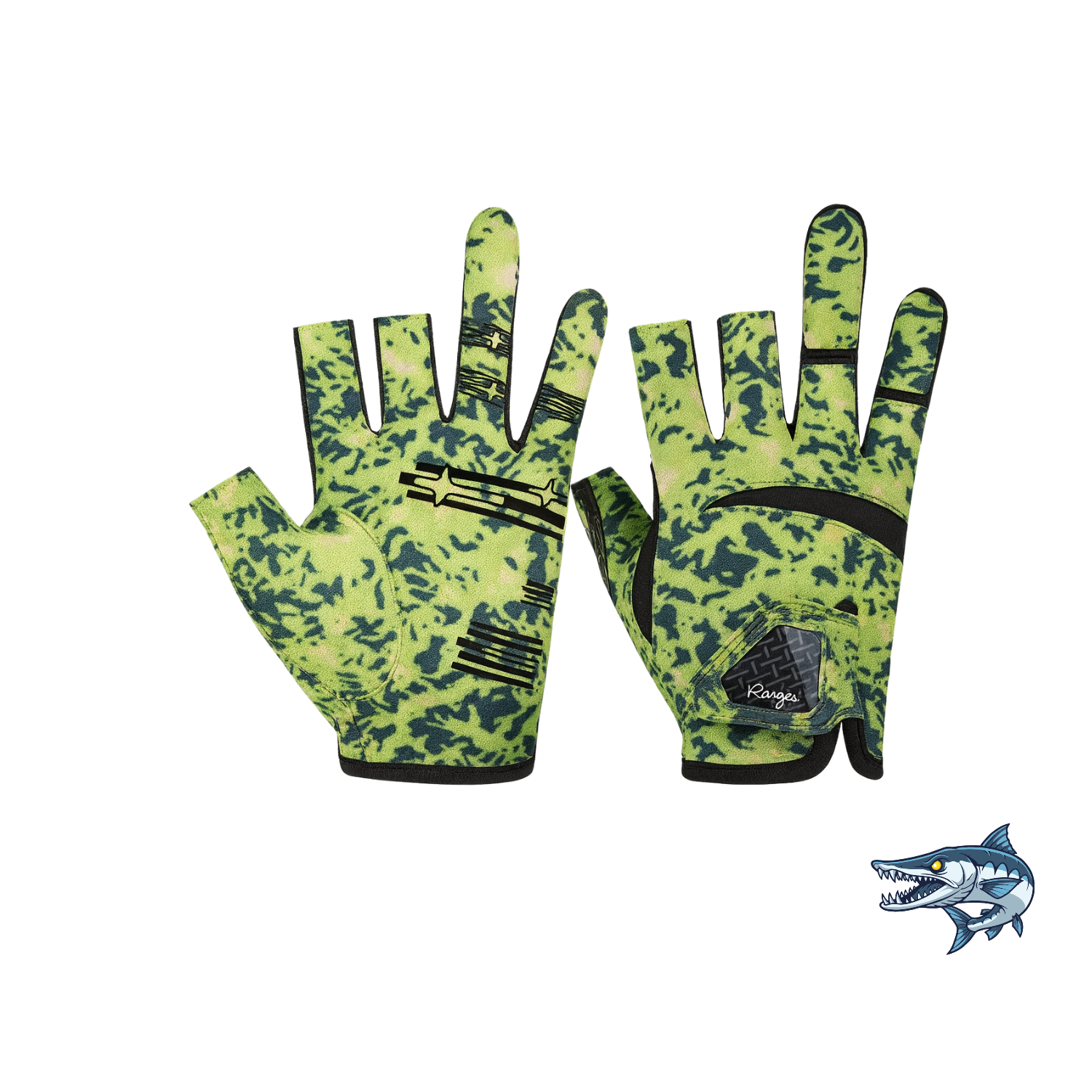 Avcılık Balıkçılık Eldiveni Sportif Avcı Eldiven Terleme Yapmaz Yeşil Desen