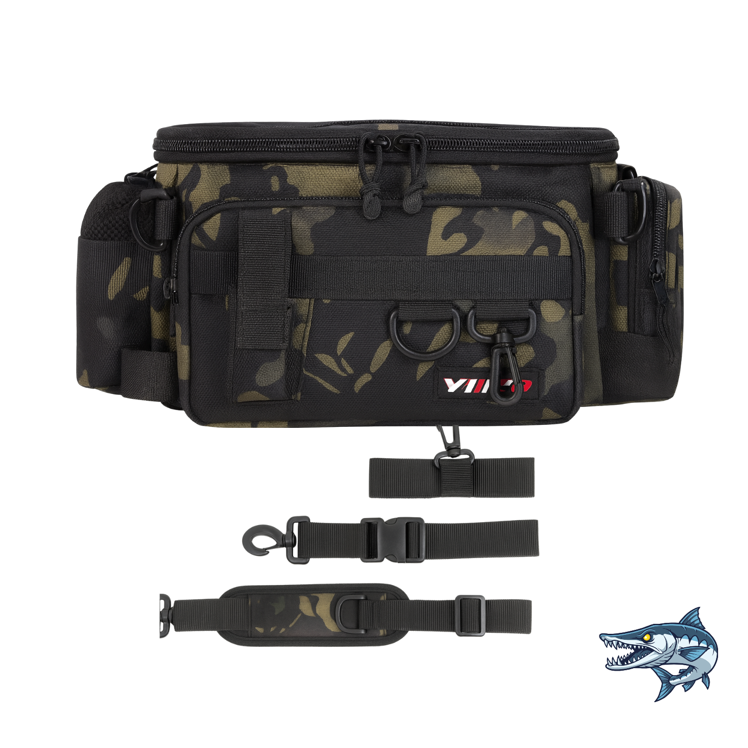 Avcı Balıkçı Çantası Balık Aksesuar Çantası Su İtici Yeşil Kamuflaj