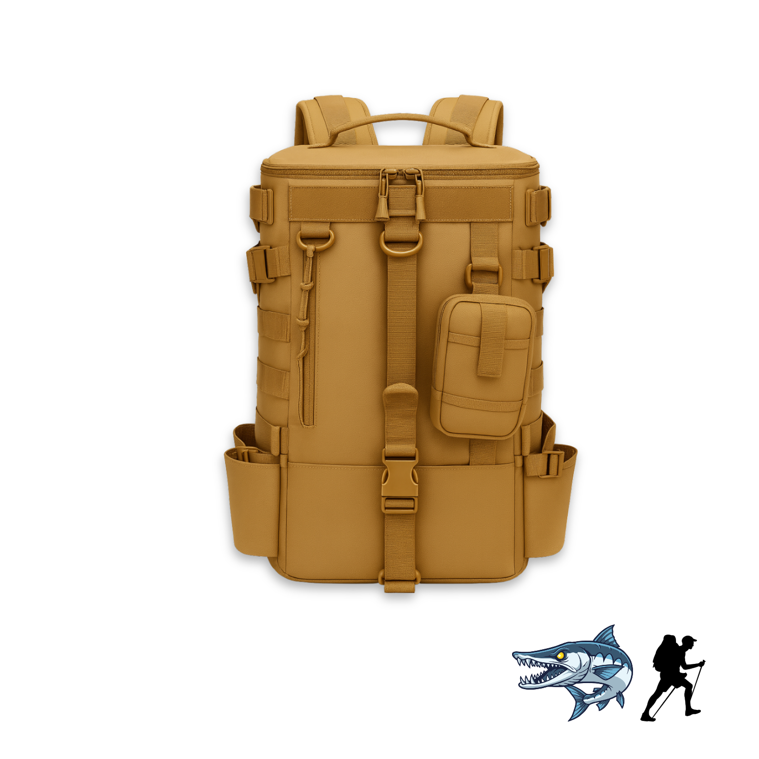 Dağcı Avcı Çantası Su İticili Çok Gözlü Outdoor Sırt Çantası Camel