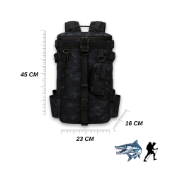 Dağcı Avcı Çantası Su İticili Çok Gözlü Outdoor Sırt Çantası Siyah Kamuflaj