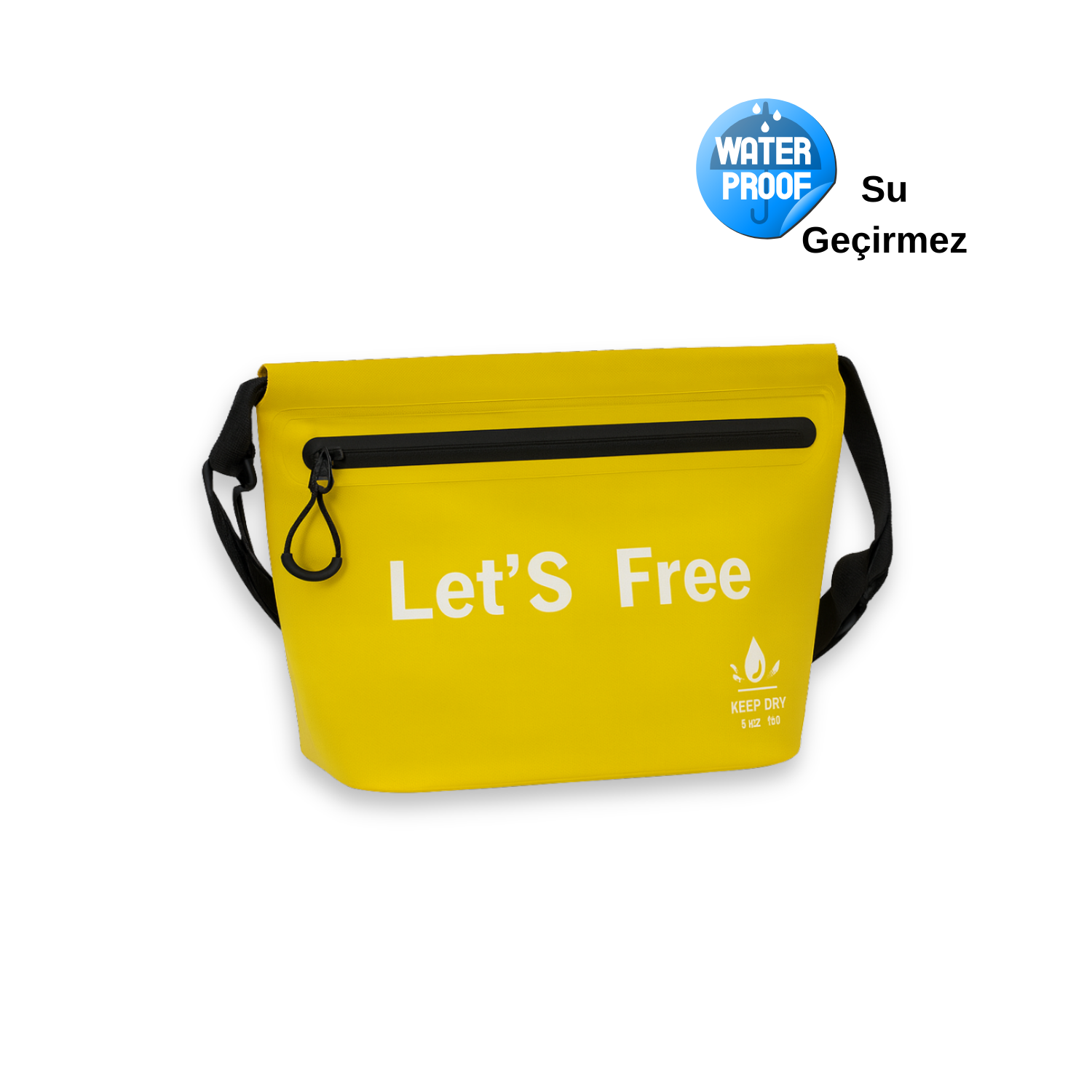Su Geçirmez Pratik Pvc Çanta Doğa Sporları Çantası Sarı