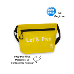 Su Geçirmez Pratik Pvc Çanta Doğa Sporları Çantası Sarı