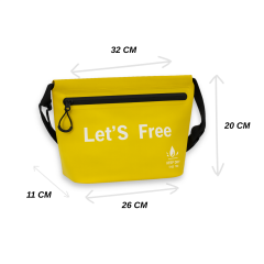 Su Geçirmez Pratik Pvc Çanta Doğa Sporları Çantası Sarı