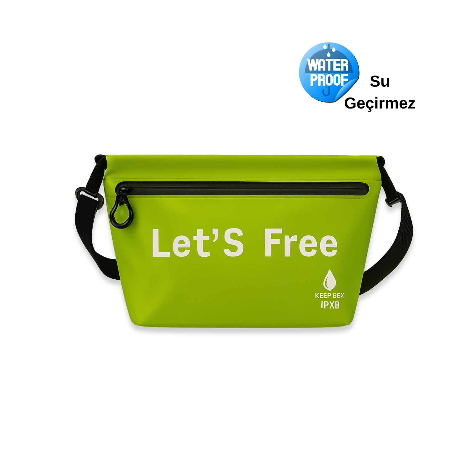 Su Geçirmez Pratik Pvc Çanta Doğa Sporları Çantası Yeşil