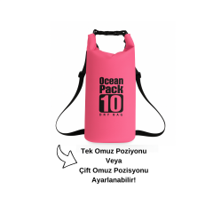 Su Geçirmez 10 LT Su Sporları Çantası Kilitli Çanta Ocean Pembe