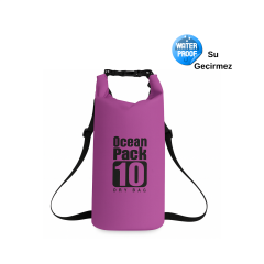 Su Geçirmez 10 LT Su Sporları Çantası Kilitli Çanta Ocean Mor