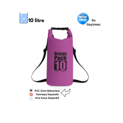 Su Geçirmez 10 LT Su Sporları Çantası Kilitli Çanta Ocean Mor