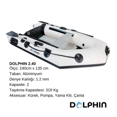 Dolphin 2.40 Alüminyum Taban Bot ve Parsun 2.6 Hp Deniz Motoru Takım
