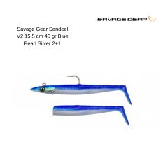 Savage Gear Sandeel V2 15.5 cm 46 gr Blue Pearl Silver 2+1