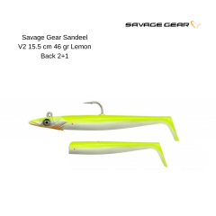 Savage Gear Sandeel V2 15.5 cm 46 gr Lemon Back 2+1