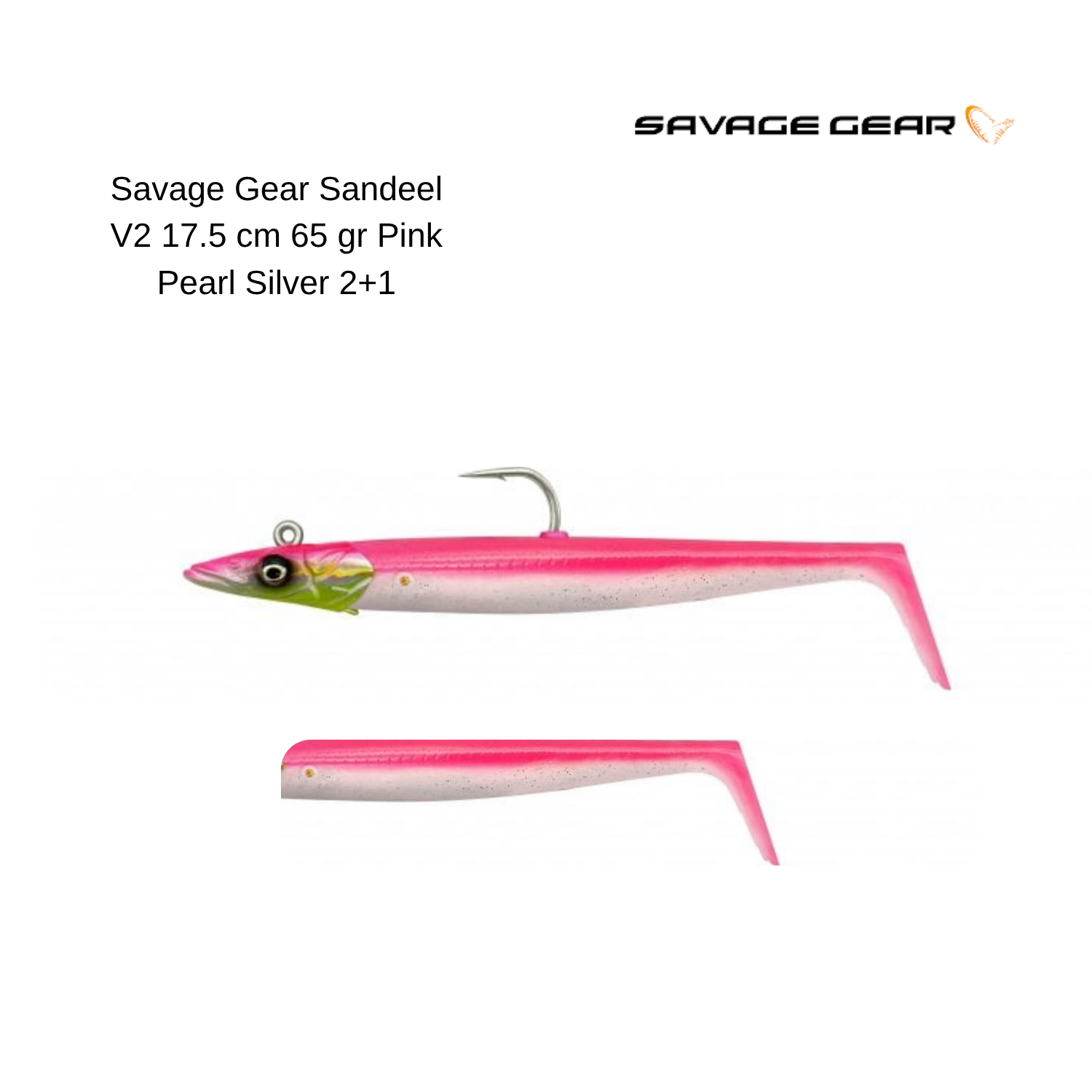 Savage Gear Sandeel V2 17.5 cm 65 gr Pink Pearl Silver 2+1