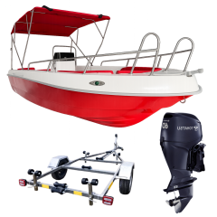 4.95 Full Donanım Tekne  60 Hp Direksiyonlu Motor Torsiyonlu Uzun Yol Römork