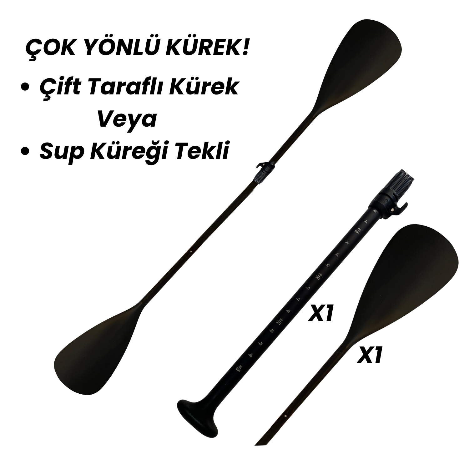 Sup Küreği veya Kano Küreği Çift Kürek Tek Paddle Küreği Batmaz