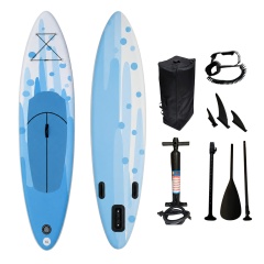 Paddle Sup Board Mavi Beyaz 300x75x15 Çift Katman Kaydırmaz