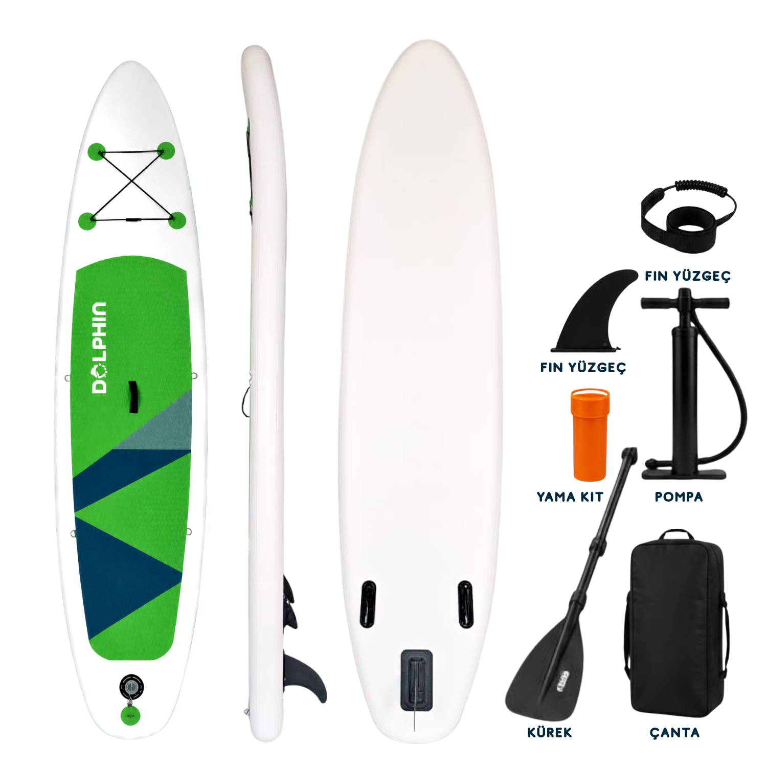 Dolphin Paddle Sup Board 330x79x15 Yeşil Çift Katman