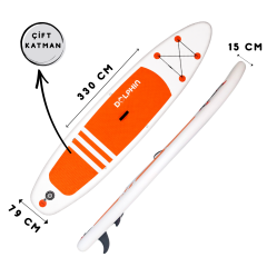 Dolphin Paddle Sup Board 330x79x15 Turuncu Çift Katman