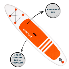 Dolphin Paddle Sup Board 330x79x15 Turuncu Çift Katman