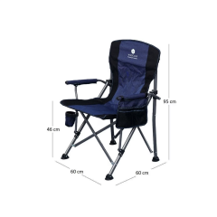 Wildcamp Kamp Sandalyesi Mavi Kalın 150 Kg Kapasite Oxfor Kumaş Kamp Sandalyesi